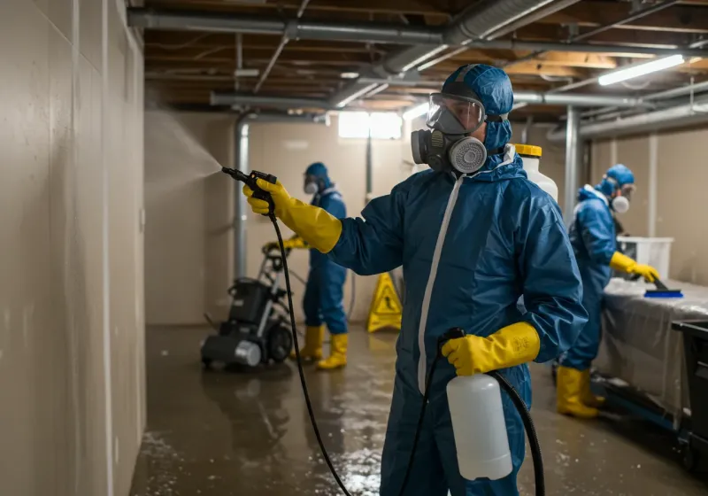 Basement Sanitization and Antimicrobial Treatment process in Oakland County, MI