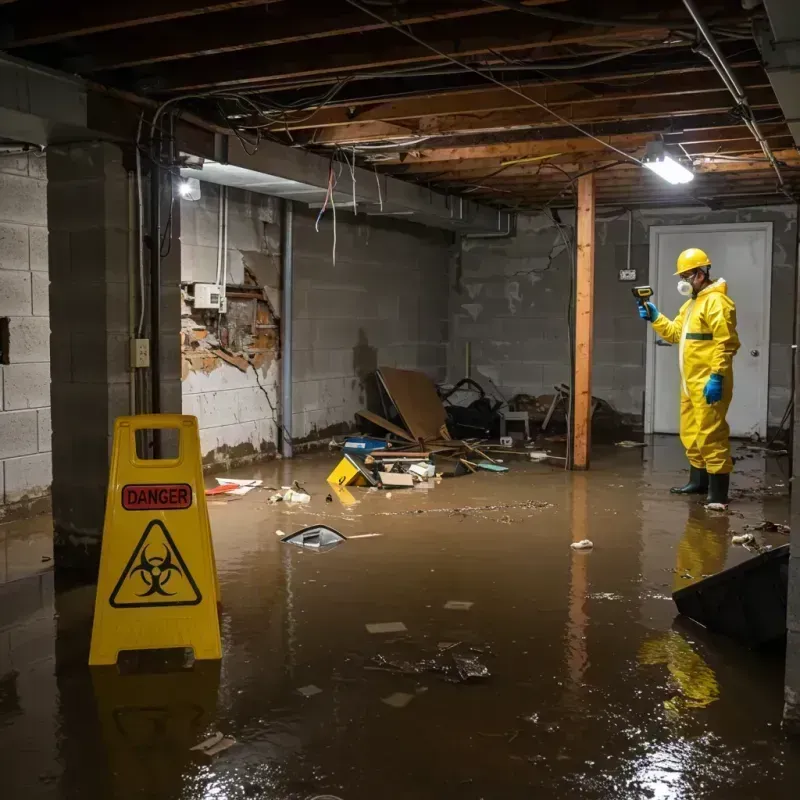 Flooded Basement Electrical Hazard in Oakland County, MI Property